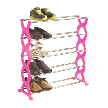 STACKABLE 5 LAYER FOLDING SHOE RACK