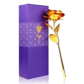  24K ARTIFICIAL GOLDEN ROSE / GOLD RED ROSE WITH GIFT BOX