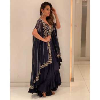 Embroidery work lehenga choli in heavy Georgette.