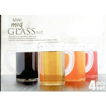 UNBREAKABLE DRINKING PLASTIC TYPE GLASS SET, BEER MUG, SET OF 4 PCS, TRANSPAREN