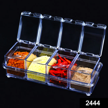 CRYSTAL SEASONING ACRYLIC BOX PEPPER SALT SPICE RACK