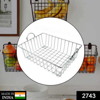 SS SQUARE BASKET STAND USED FOR HOLDING FRUITS AS A DECORATIVE AND USING PURPOSES IN ALL KINDS OF OFFICIAL AND HOUSEHOLD PLACES ETC.