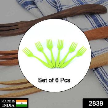 SMALL PLASTIC 6PC SERVING FORK SET FOR KITCHEN