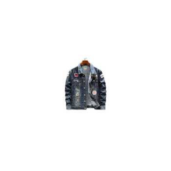 Mens Denim Jacket With Patches